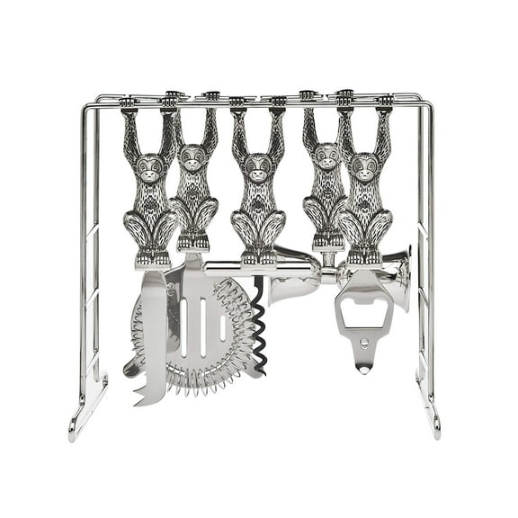 Godinger Monkey Barware Bar Tool Set - 6 Piece Set