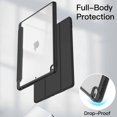 thumbnail image 3 of JETech Case for iPad Pro 10.5-Inch and iPad Air 3 (10.5-Inch 2019, 3rd Generation) with Pencil Holder, Clear Transparent Back Shell Slim Stand Shockproof Tablet Cover (Black), 3 of 7