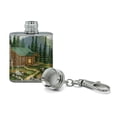 thumbnail image 2 of Cabin on the River Scene Stainless Steel 1oz Mini Flask Key Chain, 2 of 4