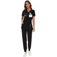 thumbnail image 1 of Ensemble de Blouses Médicales pour Femmes - Haut à Col en V Extensible & Pantalon Jogger avec 8 Poches, 1 of 6