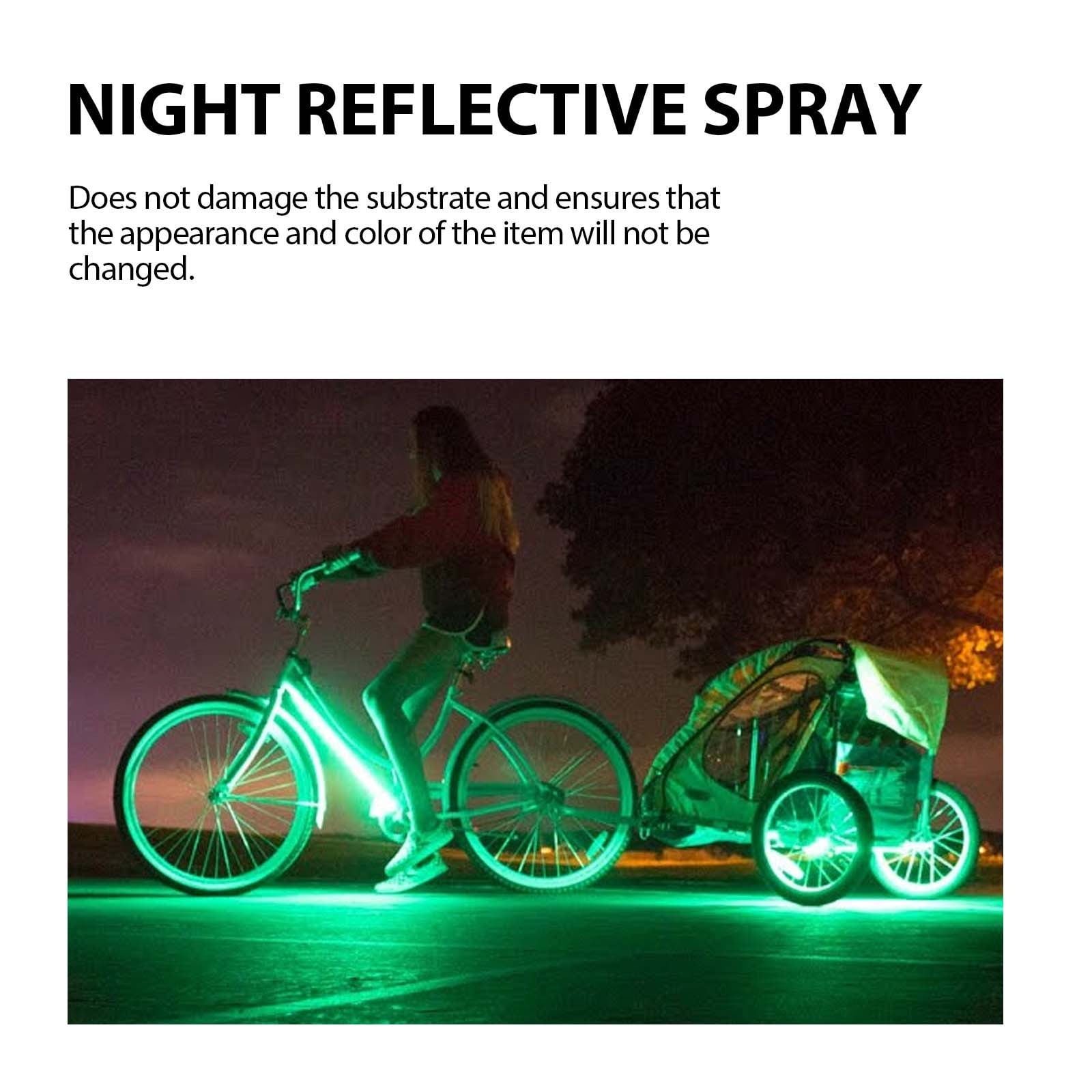 Yoziaaoa 2 Pcs Glow in the Dark Spray - High Visibility Reflective Paint for Night Riding Safety, Works on Metal/Plastic, 100ml(Green)