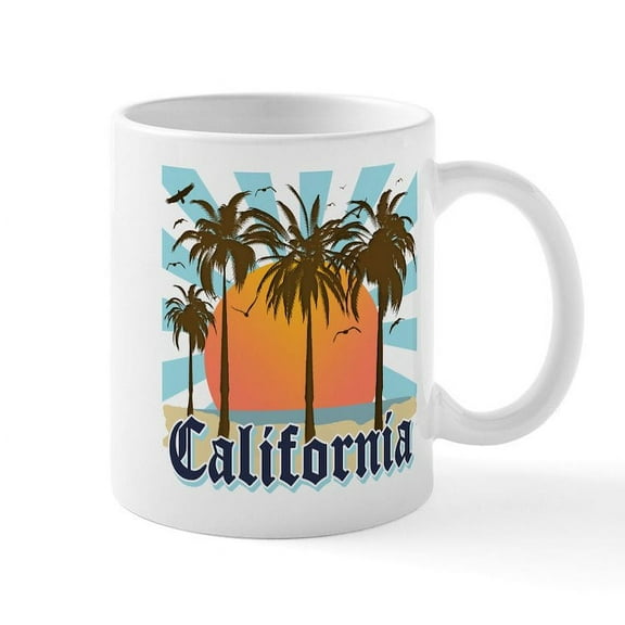 CafePress - Vintage California Mug - 11 oz Ceramic Mug - Novelty Coffee Tea Cup