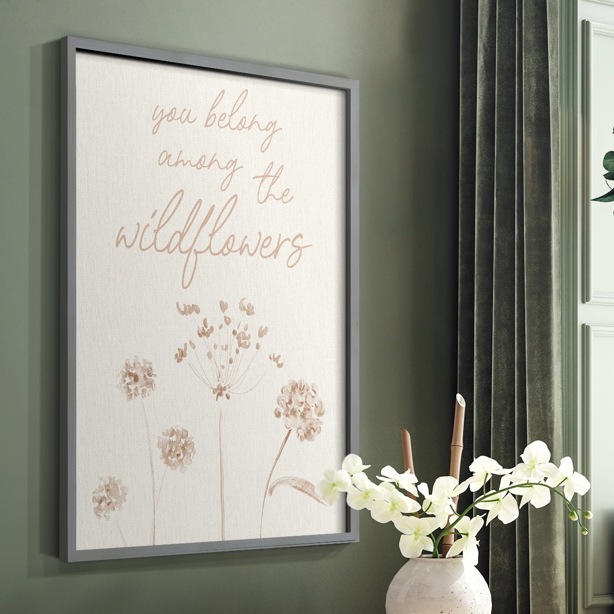Wildflowers Framed Print - Solid Wood in Single Picture Frame Solid Wood 2 Framed Print