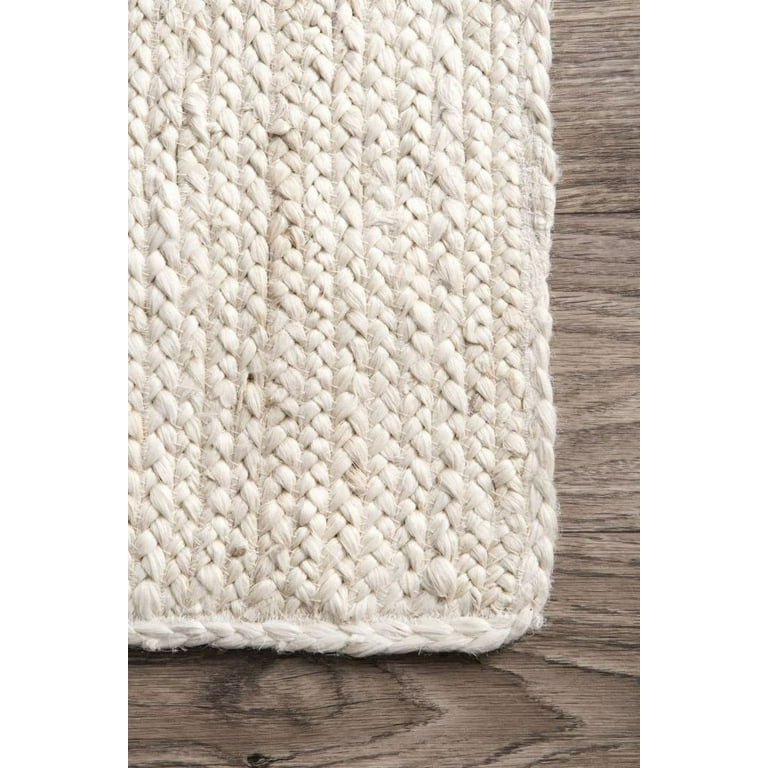 Indian Handmade Braided Natural Farmhouse Jute Area Rugs , Home 