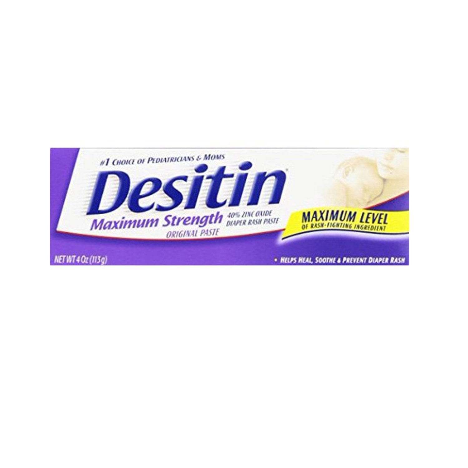 Desitin Maximum Strength Long Lasting Diaper Rash Paste Relief, 4oz, 6-Pack