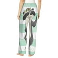 thumbnail image 3 of Xecao Cute Raccoon Women's Straight Lounge Pajama Pants: The Epitome of Relaxed Sleepwear, 3 of 9