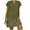 Army Green, variant on PATLOLLAV Summer Womens Dress V-Neck Casual Hot Vacation Solid Color Mini Shift Dresses