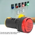 thumbnail image 4 of Power Indicator Light Power Signal Light Semiconductor Energy Saving Lamp 10Pcs BERM LED Power Indicator Light PC Flame Retardant Shell 22mm Diameter 110V AD16-22D/S Red, 4 of 8