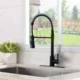 thumbnail image 3 of CoSoTower Commercial Kitchen Sink Faucet with Deck Plate Matte Black, 3 of 6