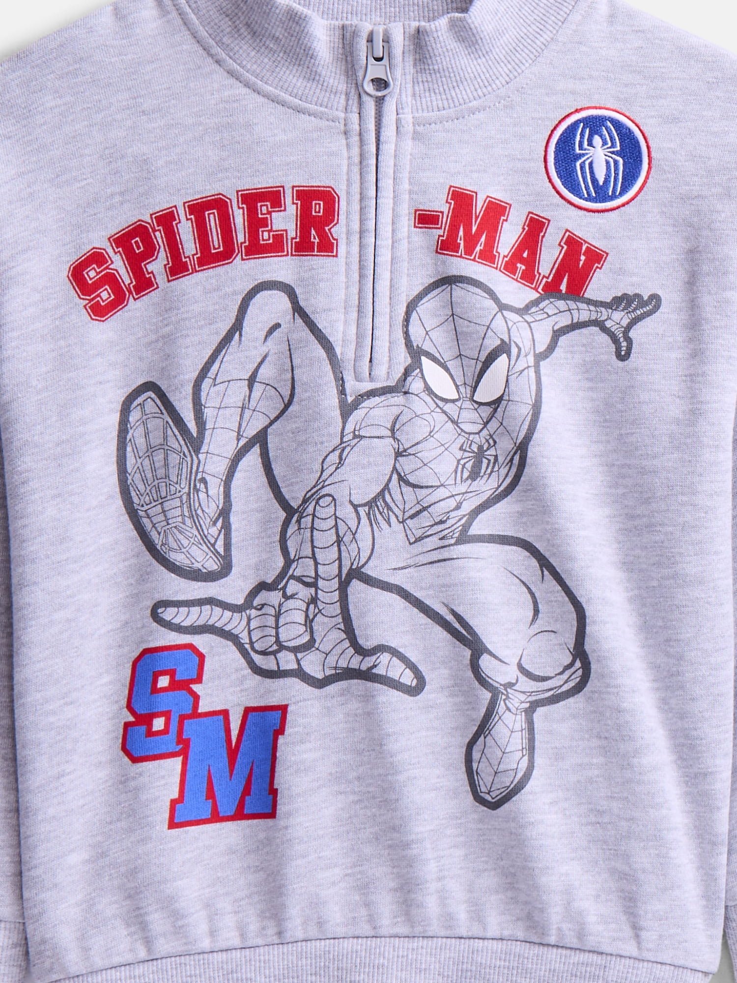 Spider-Man Toddler Boys Quarter Zip Pullover and Pants Set, 2-Piece, Sizes 12M-5T