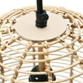 thumbnail image 6 of Creative Co-Op Modern Boho Hand Woven Rattan Ceiling Light, Natural, 6 of 7