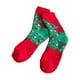 thumbnail image 2 of Calcetines navideños de polar para mujer | Calcetines térmicos ultrasuaves de invierno | Calcetines antideslizantes de media pantorrilla | Estampados festivos | Pack de 2 para estar en casa, 2 of 5