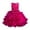 Hot Pink, variant on Toddler Girls Bowknot Layered Ruffle Rose Applique Dress Mini Sleeveless Crew Neck Pageant Formal Party Gown