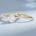 thumbnail image 3 of Rosec Jewels Lab Grown Diamond Wedding Ring Set for Women - IGI Certified 2 Carat Oval Engagement Ring with Band - E-VS1 Quality, 14K Yellow Gold, US 9.00, 3 of 8