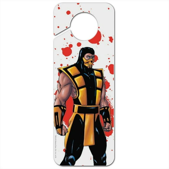 Mortal Kombat Klassic Scorpion Character Plastic Door Knob Hanger Sign