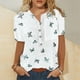 thumbnail image 1 of Puntoco camisas para mujer verano Casual algodón Lino manga corta camiseta suelta ajuste botón abajo solapa camisetas blusas casuales Puntoco Puntoco-3942, 1 of 4