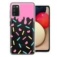 thumbnail image 1 of MUNDAZE Samsung Galaxy A03S Pink Drip Frosting Cute Heart Sprinkles Kawaii Cake Design Double Layer Phone Case Cover, 1 of 3