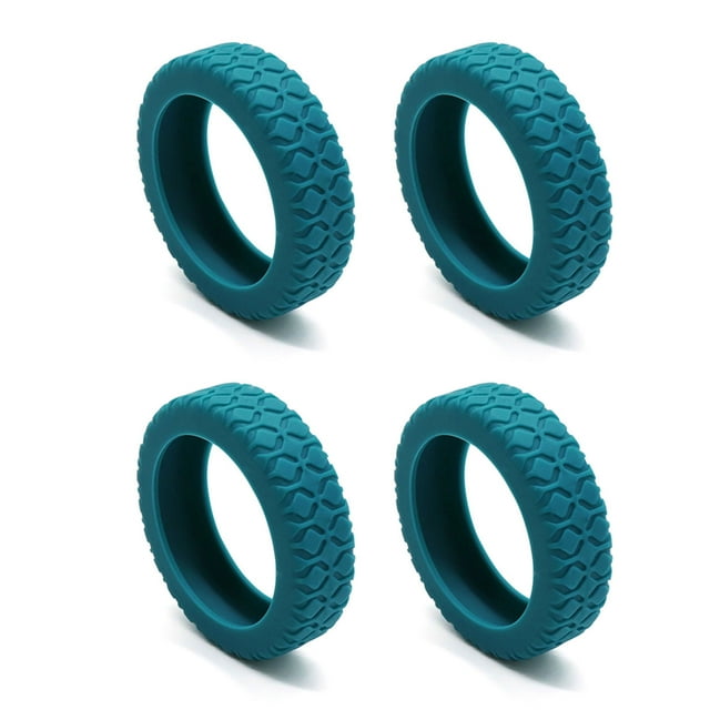 Luggage Compartment Wheel Protection Cover Wear Resistant Silicone Protection Cover For Suitcase/Office Chair Caster Lake Blue 1pcs