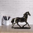 thumbnail image 4 of Simución de piezaza estatua escultura estatuil arte Fengshui caballo decoración para interior libre hogar dormitorio centro de Color cobre perfecl Estatua de caballo, 4 of 8