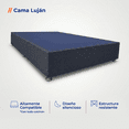 thumbnail image 3 of LASE Muebles Base para Cama Box Matrimonial Resistente para Colchón Tapiz Lino Oxford, 3 of 7