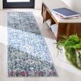 thumbnail image 3 of SAFAVIEH Madison Bayon Geometric Distressed Runner Rug, Navy/Ivory, 2' x 8', 3 of 9