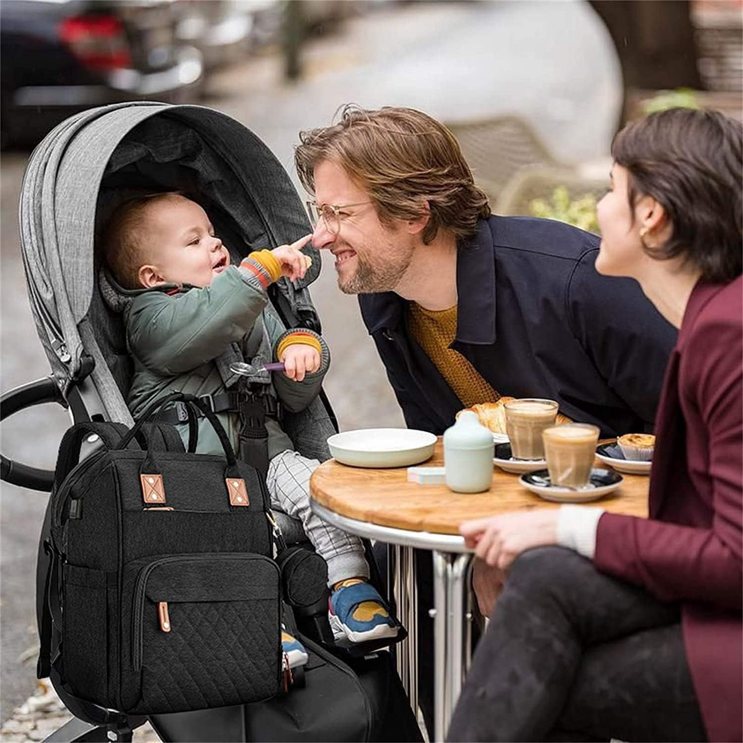 Baby Diaper Bag Backpack - Baby Bag for Boys & Girls, Diaper Backpack - Large Travel Diaper Bags w/Changing Pad - Baby Registry Search & Shower Gifts Newborn Essentials & Items for Mom, Black