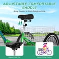 thumbnail image 4 of FICISOG 24-Inch Foldable Adult Tricycle for Women, 7 Speed Adult Folding Trikes with Rear Basket, Carbon Steel 3 Wheel Cruiser Trikes with Double-Wall Wheel Rims for Women Men Seniors, 4 of 8
