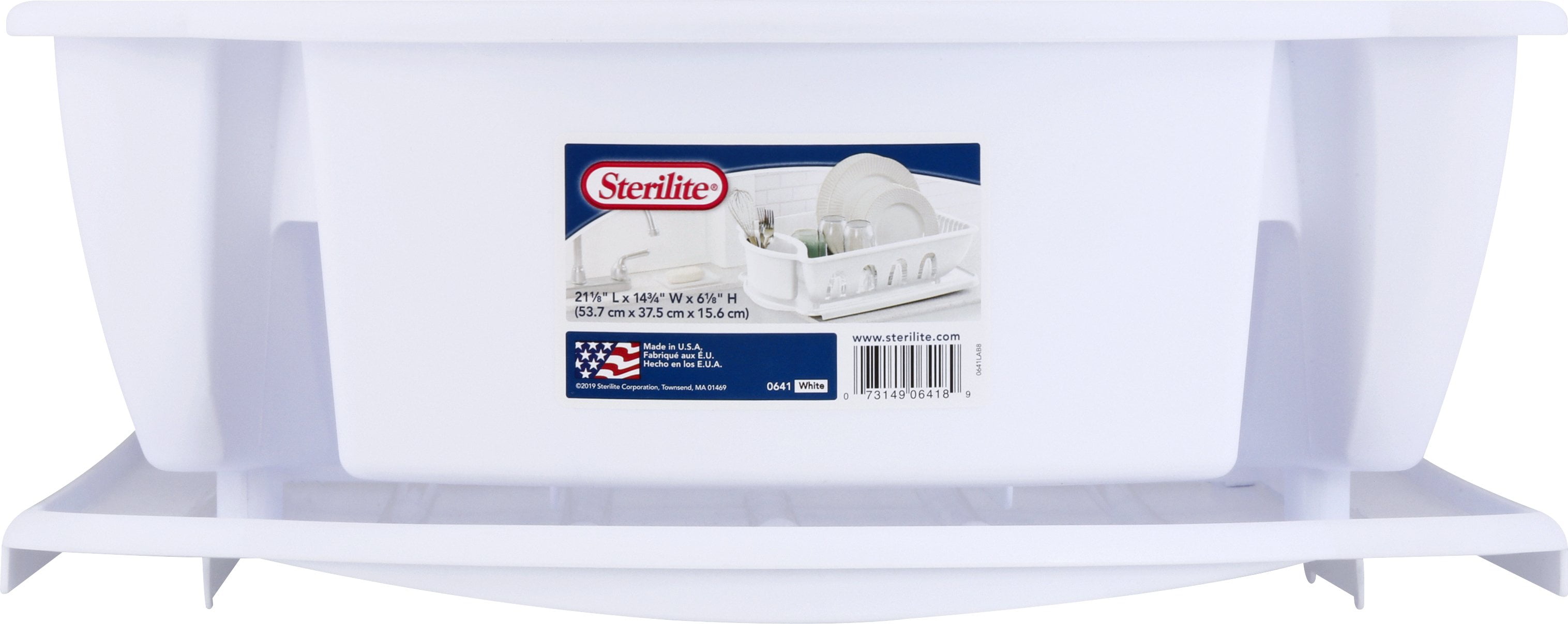 Sterilite 0641 - Large 2 Piece Sink Set White 06418006
