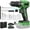 Green, variant on 21V Cordless Drill Set, Electric Power Drill 34Pcs with 3/8 Inch Keyless Chuck, 25+3 Clutch Compact Driver Drill with Work Light, Max torque 45Nm, 2-Variable Speed & Battery and Fast Charger