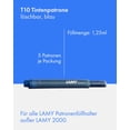 thumbnail image 2 of Cartuchos de tinta Lamy T10 Blue de 5 ml (1 paquete con 5 cartuchos), 2 of 5