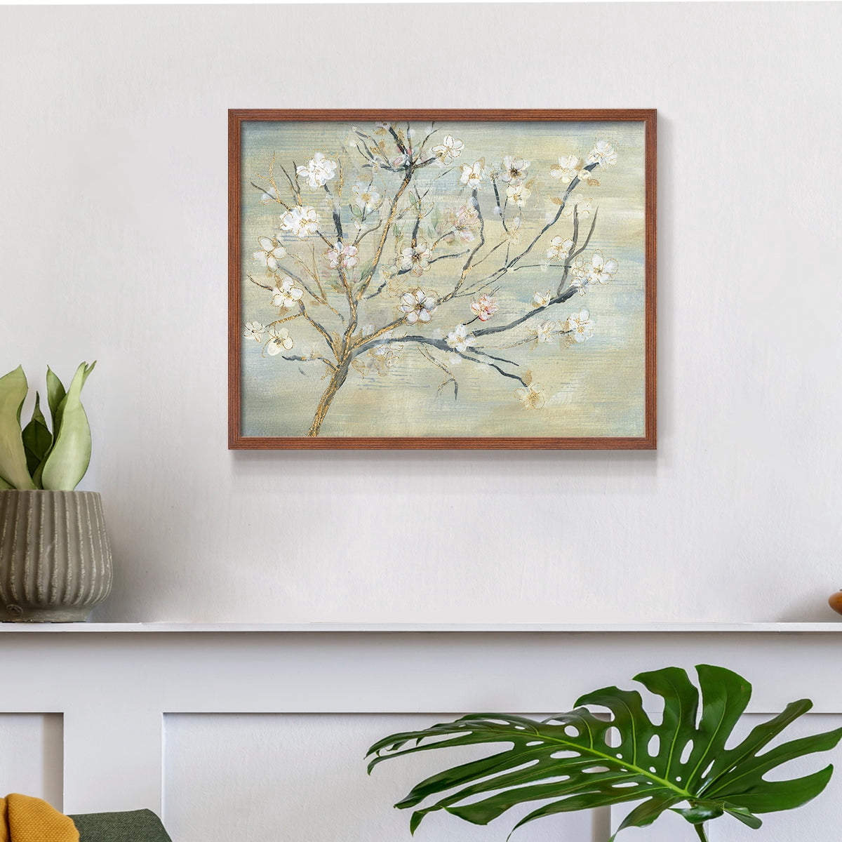 Blossoms & Spring Rain by Susan Jill - Restickable Framed Giclée Print