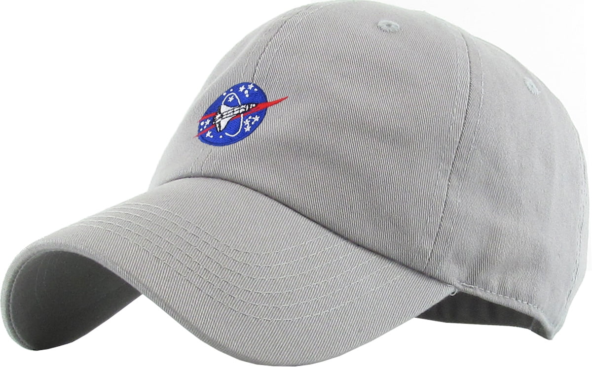 Spaceship Light Gray Dad Hat Baseball 