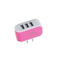 thumbnail image 4 of Universal Candy Color 3 USB USB power adapter; USB Multi-Port Wall Charger US Plug Wall Adapter Cube Block AC 110-220V 5V, 4 of 4