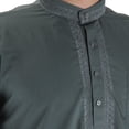 thumbnail image 2 of Hijaz Men's Embroidered Cool Gray Kurta Top Wrinkle Free Cotton Short Tunic-L, 2 of 4