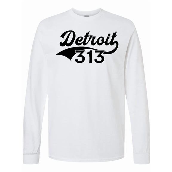 Inktastic Detroit 313 Long Sleeve T-Shirt