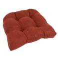 thumbnail image 3 of Blazing Needles 19-inch U-Shaped Micro Suede Tufted Dining Chair Cushions (Set of 4), 3 of 5