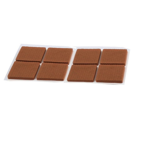 Unique Bedroom Chairs Unique Bargains 8 Pcs Antislip Rubber Square 38mm x 38mm Chair Foot Cover Table Furniture Leg Protector Brown ()