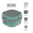 thumbnail image 3 of Plasvale Snack Box - Container To Go - Durable Plastic – Microwave Safe, BPA-Free (Green), 3 of 5