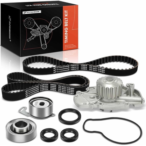 A-Premium Engine Timing Belt Kit with Water Pump Tensioner Compatible with Honda Accord 1994-2002, Odyssey 1998 & Acura CL 1997-1999 & Isuzu Oasis 1998-1999 L4 2.2L 2.3L SOHC