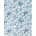 thumbnail image 4 of Christmas Frozen Blue Holiday Snowflakes Set Of 8 Cotton Fabric Dining Napkins, 4 of 7