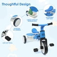 thumbnail image 3 of Wdmiya 3-in-1 Toddler Bike for 2+ Years Old, Boys Girls Tricycles for Toddlers Kids， Adjustable Seat, Trikes for Balance Training Baby Bike Infant Trike, Christmas & Birthday Gift, Blue, 3 of 6
