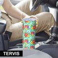 thumbnail image 6 of Pioneer Flower Floral Print Pattern 20oz Skinny Tumbler with Straw & Lid, Double Wall Vacuum Insulated Cup, Leak-Proof, Cup Holder Friendly, Hot 6H Cold 12H, 6 of 6