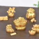 thumbnail image 3 of Árbol del dinero de la suerte del Feng Shui, bolsa de lingotes de oro, mascota del Festival de la primavera, adorno de escritorio, decoración del hogar y el automóvil, artesanía, 3 of 5