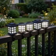 thumbnail image 6 of VMWMSSR Solar Powered Fence Post Lights,Waterproof Auto On Off Clip‑On Solar Lantern,Portable Outdoor Deck Railing Light For Patio Backyard Garden Yard Decoration(White Light-4.13"), 6 of 7