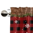 thumbnail image 6 of Fashnice Slot Top Thermal Insulated Short Window Curtain Rod Pocket Half Window Drapes Christmas Kitchen Valance Xmas Cafe Tier Bathroom Scarf Style-I 2pc-Tier Curtain: W:27.5''x H:36'', 6 of 6