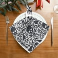 thumbnail image 2 of GZHJMY Holiday Cloth Napkin Halloween Skull Bat Kitchen Dining Table Decor for Cocktail Gathering Party Holiday Wedding Everyday Use 6 Pack 20" × 20", 2 of 6