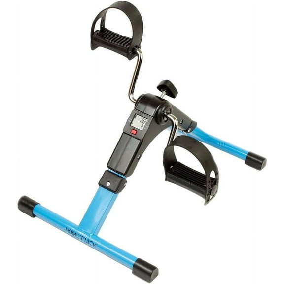 HomeTrack Folding Exercise Bike Pedal Exerciser Portable Desk Bike with LCD Display for Arms and Legs Workout