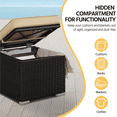 thumbnail image 6 of Renwick Wicker Patio Storage Ottomans with Cushions, Set of 2, Brown/Khaki, 6 of 9