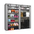 thumbnail image 3 of Tcbosik Compact 9-Lattice Double-Row Shoe Organizer, Gray Non-Woven Fabric Shoe Storage Cabinet with Metal Frame, Easy Assembly Shoe Shelf for Home, Hallway & Small Spaces, 3 of 6