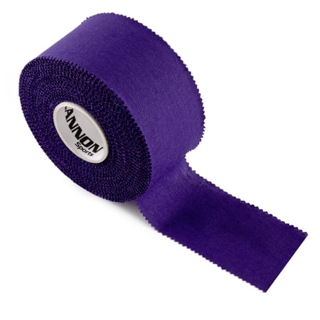 Cannon Sports Premium Athletic Tape - 1.5” x 45 Feet Per Roll - Easy Tear, No Sticky Residue, Very Strong, Hypoallergenic and Latex Free - Ideal for Sprains, Strains, First Aid – 1 Roll (Purple)